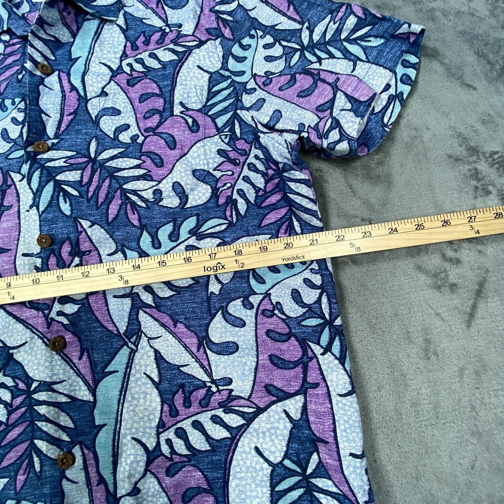 Tommy Bahama Shirt Men Medium Silk Blend Floral Aloha Dad Vacation Summer Cruise - Picture 5 of 8